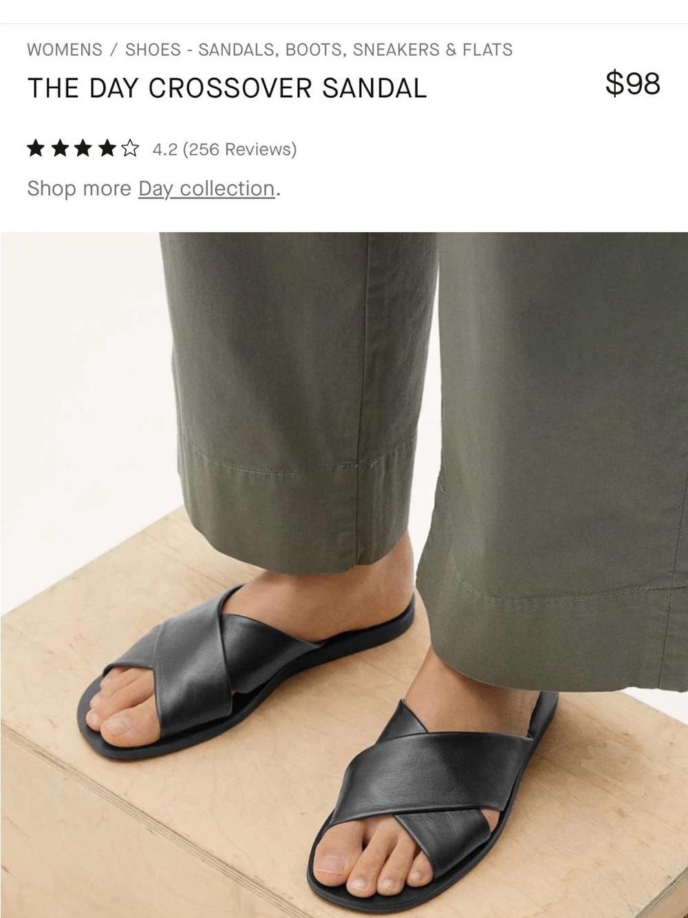 Everlane Day Crossover Slide Sandals - Women 8